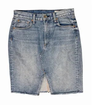 Rag & Bone Suji Denim Skirt Lexi Medium Wash Size 29 Raw Hem thumbnail 1
