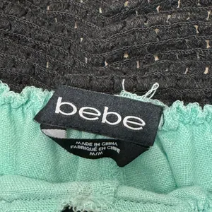 Y2K Bebe Low Rise Mint‎ Green Shorts wth Corset Lace-Up Waist Linen Medium thumbnail 5