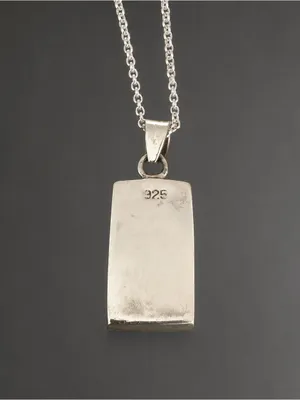 Vintage Shiva Eye Sterling Silver Pendant w/ Sterling Plate Chain thumbnail 2