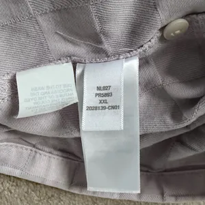 Madewell Garment Dyed Checkerboard Button Up Shirt NL027 Dusty Lavender Size XXL thumbnail 11
