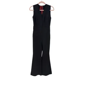 SPANX The Perfect Jumpsuit V Neck Flare Leg Classic Black Size XS thumbnail 3