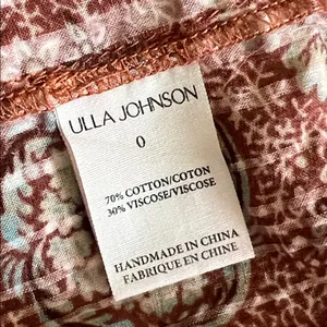 Ulla Johnson Johnson Virginia Midi Dress Size 0 Belted Flutter Sleeve Tiered thumbnail 8