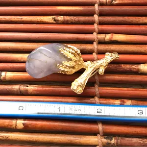 Vintage brooch pin Gold Tone with Stone thumbnail 7