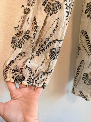 Anthropologie Floreat Cantata peasant blouse, eyelet detail, size 2 thumbnail 11