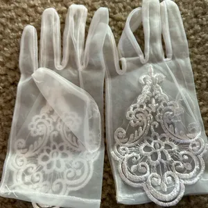 wedding bride lace gloves white thumbnail 3