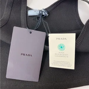 PRADA logo cropped tank top thumbnail 8