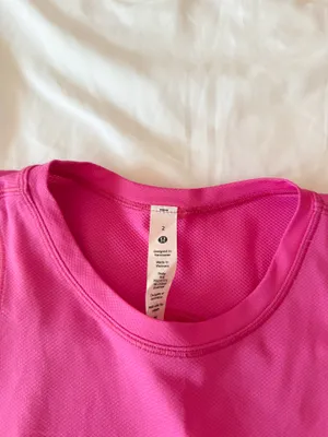 Lululemon Sonic Pink High-Neck Running And Training Tank Top Size 2 thumbnail 5