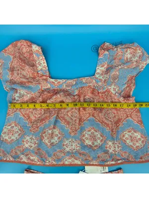 Candies Vintage Y2K Summer Boho Two Piece Juniors Top & Shorts 100% Rayon Size L thumbnail 3