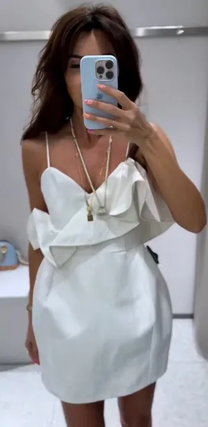 ZARA White Mini Dress thumbnail 3