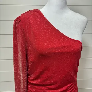 Gabrielle Union New York&Company x FASHION TO‎ FIGURE Red One Shoulder Dress L thumbnail 3