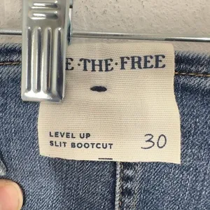 We The Free Free People Level Up Slit Bootcut Jeans Medium Wash Size‎ 30 Boho thumbnail 6
