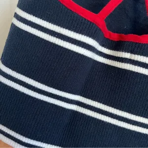 Hollister Blue White Red Thick Ribbed Knit Strappy Back Medium thumbnail 4