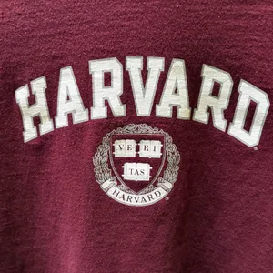 Champion y2K VTG Harvard Crimson 100% Cotton Long Sleeve Tee sz Youth M (Women's Small) thumbnail 3