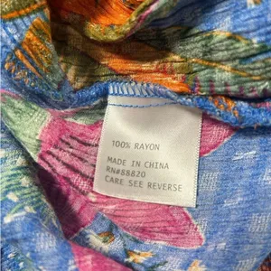 Rachel Roy Tropical Crinkle Medium Beach Wide Leg Pants Vacation Resortwear thumbnail 7