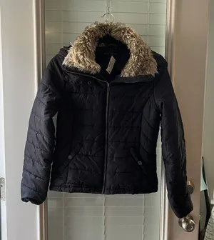 Aeropostale Juniors Puffer Jacket Small Hooded‎ Black Size undefined thumbnail 1