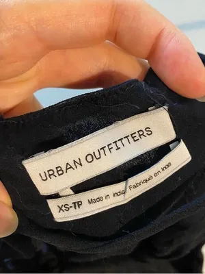 Urban Outfitters Black Lace-Up Back Mini Dress, size XS thumbnail 3