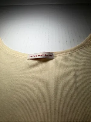 Vintage 90’s Y2K Embroidered Floral Cream Tank Top thumbnail 2