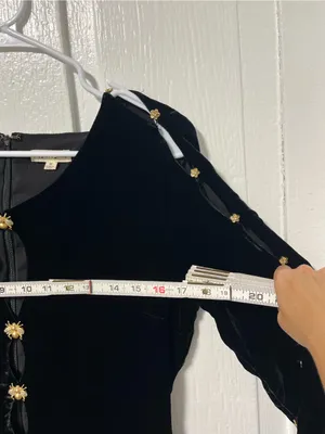 For Love & Lemons Beatrix Velvet Embellished cut out black Dress size Medium thumbnail 11