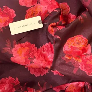 NWT!! Anthropologie BHLDN Aliana V Neck Floral Organza Mini Dress Large thumbnail 11