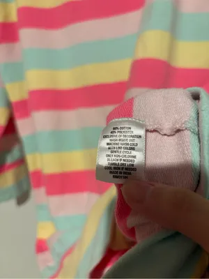 Cabana By Crown & Ivy Multicolor Striped Crew Neck Sweeper Sweatshirt small thumbnail 6