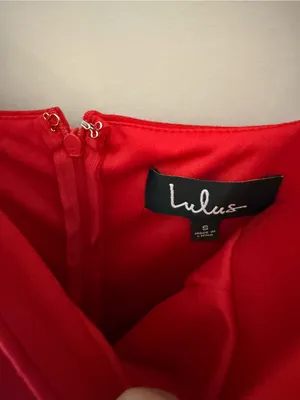 Lulus Womens Small Red Square Neck Bodycon Midi Dress Sleeveless thumbnail 4
