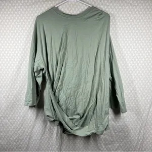 Free‎ People Beach Sage Green Oversized Top thumbnail 3