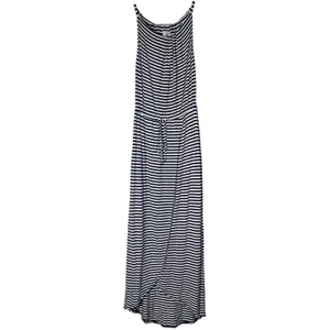 Cabi 5105 Navy White Boat Striped Sleeveless Maxi Dress XS Faux Wrap Nautical thumbnail 3