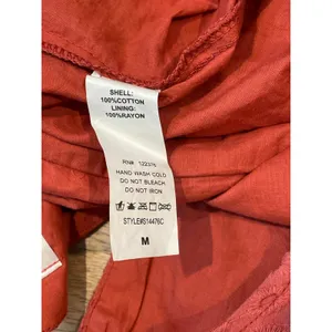 Vestique Eyelet Embroidered Skort Dress Size M Terracotta V‑Neck Flutter Sleeves thumbnail 7