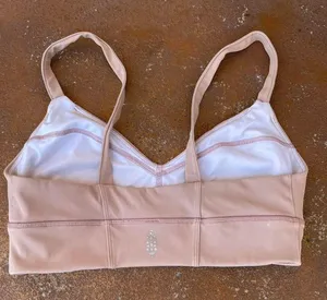 Free People Movement light pink/ beige sports bra sz small thumbnail 3