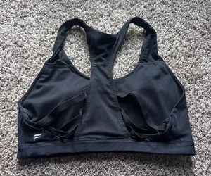 Fabletics black sports bra thumbnail 1