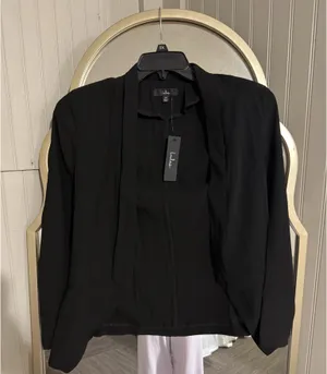 Lulus Black Blazer Miss Punctuality Lightweight thumbnail 2