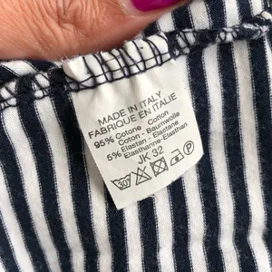 BRANDY MELVILLE | Nautical Stripe Raw Hem Crop Top thumbnail 7