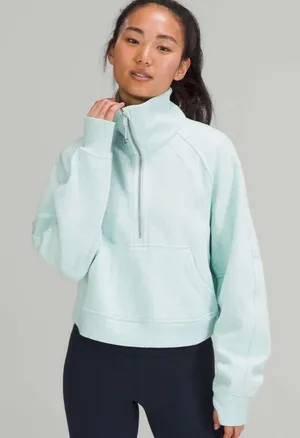 Lululemon Scuba Oversized Funnel Neck Shirt Heathered Delicate Mint thumbnail 1