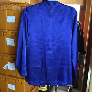 Vintage Victoria’s Secret Dark Purple Satin Pajama Set LS Top & Short Size Small thumbnail 6