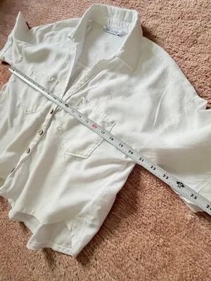 Zara Linen Blend Oversized Button Front Shirt White Size XS thumbnail 4
