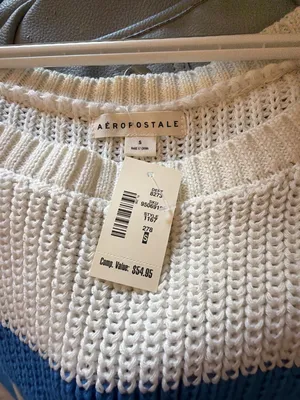 Aeropostale Italia Graphic Knit Sweater White Blue thumbnail 8