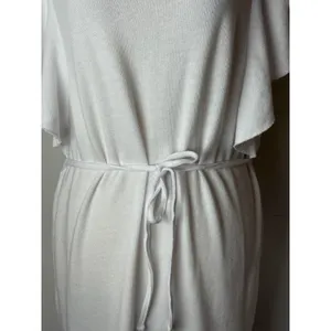 Z‎ Supply Dress Women Medium White Capri Ruffle Sleeve French Terry Mini NWT thumbnail 7