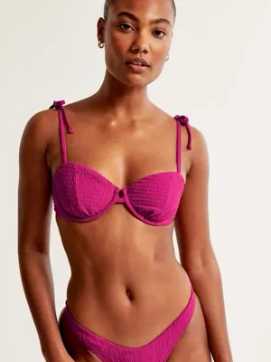 Abercrombie & Fitch Tie-Strap Underwire Bikini Top XXS NWOT thumbnail 3