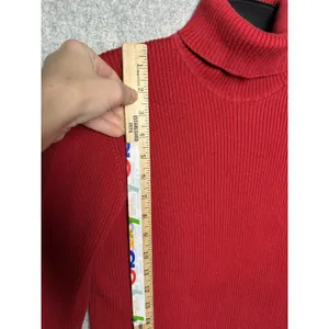 Lauren Ralph Lauren Large Womens Turtleneck‎ Sweater Red Long Sleeve Cotton thumbnail 6