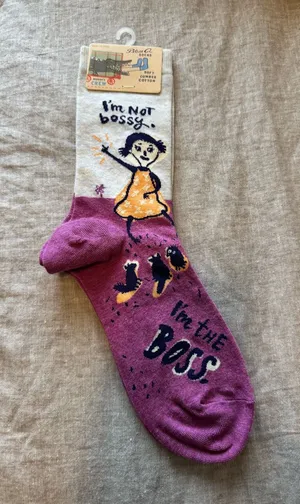 NWT Blue Q “I’m Not Bossy” Women’s Crew Socks thumbnail 1