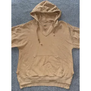 Aerie Wonder V Neck Distressed Oversized Hoodie‎ Sweatshirt Women's Size M thumbnail 2