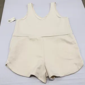 All in Motion Womens Active Romper XL Cream Sleeveless V-Neck Pockets 018011580 thumbnail 8