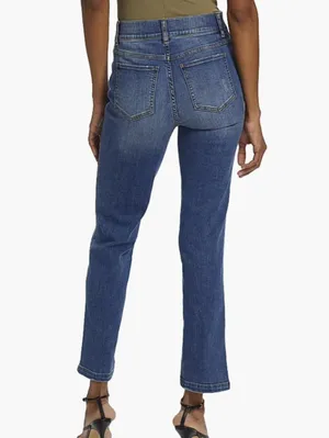 SPANX Vintage Indigo Straight-Leg Pull-on High-Rise Jeans - Size - Large thumbnail 2