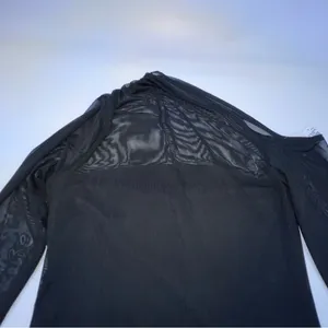 Abercrombie & Fitch Black Sheer Long Sleeve Blouse thumbnail 8
