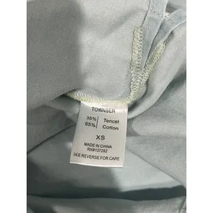 TOWNSEN Light Wash Cold Shoulder Denim‎ Button Up Shirt Womens XS thumbnail 3