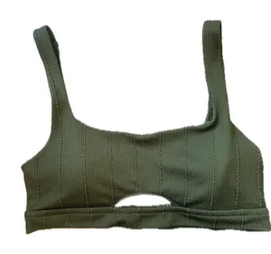 Aerie Sage Ribbed Bralette Bikini Swim Top XL thumbnail 1