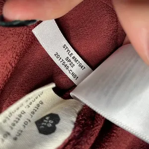 Madewell Novel Burgundy Viscose‎ Blend V Neck Short Sleeve Casual Dress XS thumbnail 5
