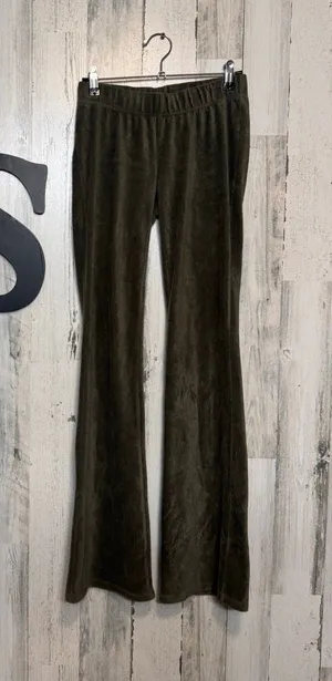 Wild Fable Ribbed Velour Flare Pants Womens XS Olive Green High Rise Lounge thumbnail 1