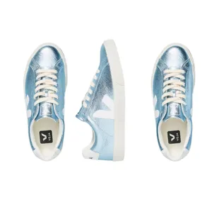 Veja Womens Esplar Low Sneakers Metallic Blue Lace Up size 6 thumbnail 8
