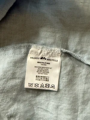 Brandy Melville Tank Top Blue button front  thumbnail 3